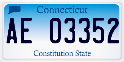CT license plate AE03352