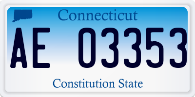 CT license plate AE03353
