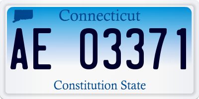 CT license plate AE03371