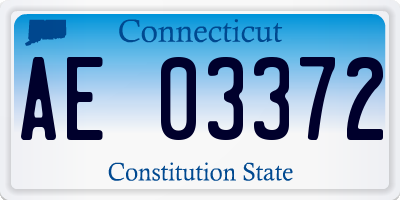 CT license plate AE03372