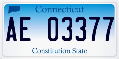 CT license plate AE03377