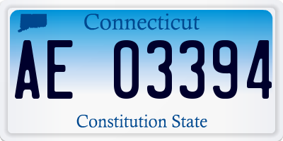 CT license plate AE03394