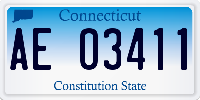 CT license plate AE03411