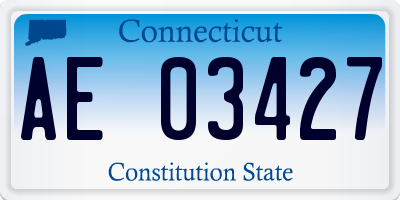 CT license plate AE03427