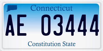 CT license plate AE03444