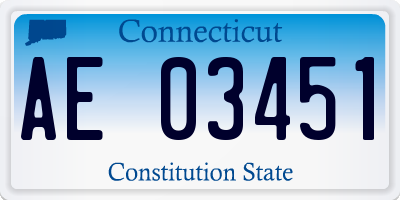CT license plate AE03451
