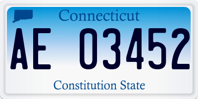 CT license plate AE03452