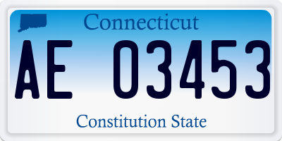 CT license plate AE03453