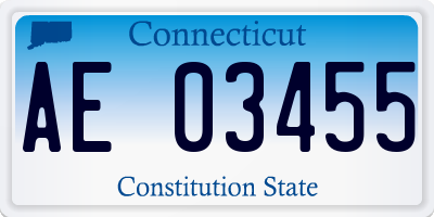 CT license plate AE03455