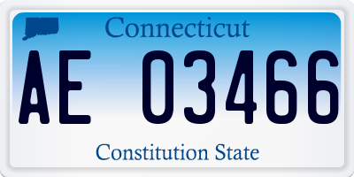 CT license plate AE03466