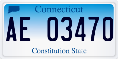 CT license plate AE03470
