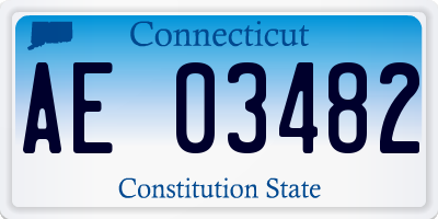 CT license plate AE03482