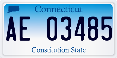 CT license plate AE03485