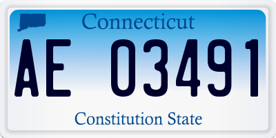 CT license plate AE03491