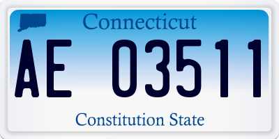CT license plate AE03511