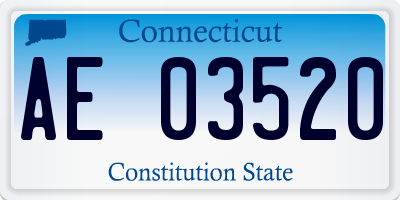 CT license plate AE03520