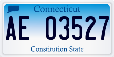 CT license plate AE03527