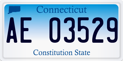 CT license plate AE03529