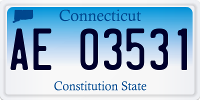 CT license plate AE03531