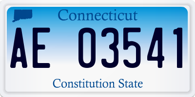 CT license plate AE03541