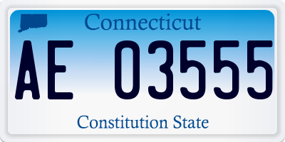 CT license plate AE03555