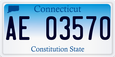 CT license plate AE03570