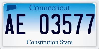 CT license plate AE03577