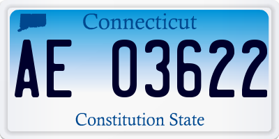 CT license plate AE03622