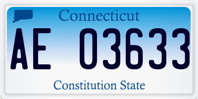 CT license plate AE03633