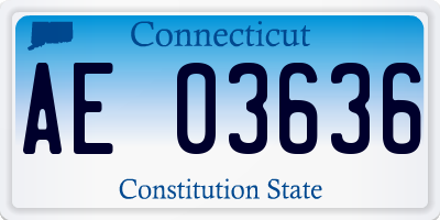 CT license plate AE03636