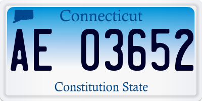 CT license plate AE03652