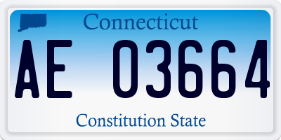 CT license plate AE03664