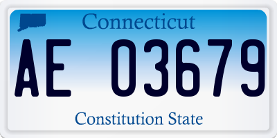 CT license plate AE03679