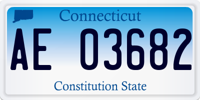 CT license plate AE03682