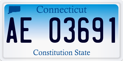 CT license plate AE03691