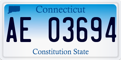 CT license plate AE03694