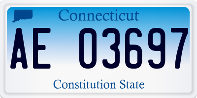 CT license plate AE03697