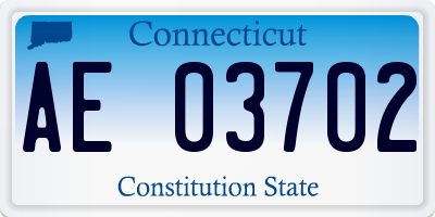 CT license plate AE03702