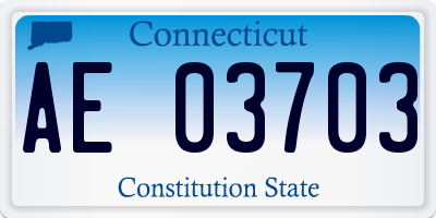 CT license plate AE03703