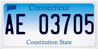 CT license plate AE03705