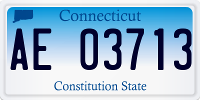 CT license plate AE03713