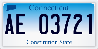 CT license plate AE03721