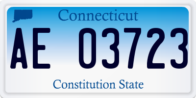 CT license plate AE03723