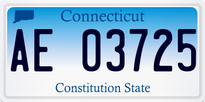 CT license plate AE03725