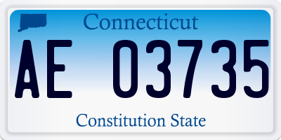 CT license plate AE03735