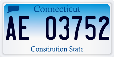 CT license plate AE03752