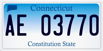 CT license plate AE03770