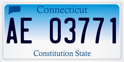 CT license plate AE03771