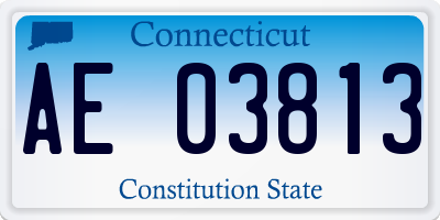 CT license plate AE03813