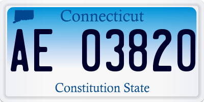 CT license plate AE03820